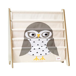 3 Sprouts SP3IRKOWL bibliothèque pour enfants 4 étagères Beige, Gris Bibliothèque à compartiments