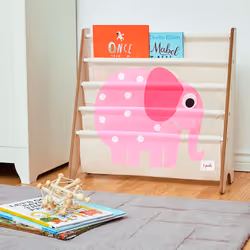 3 Sprouts SP3IRKELE bibliothèque pour enfants 4 étagères Beige, Rose Bibliothèque à compartiments