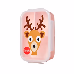 3 Sprouts SP3IBBDEE, Boîte de rangement alimentaire, Enfant, Rose, Polypropylène (PP), Silicone, Image, Rectangulaire