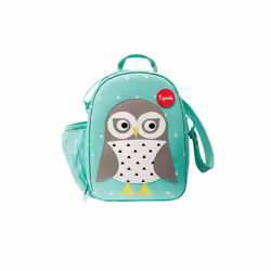 3 Sprouts Owl lunch bag, Sac repas, Adulte, Couleur menthe, Cuir bycast, Polyester, Image, Garçon/Fille