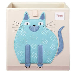 Boîte de Rangement - 3 SPROUTS - 30x30x30cm - Beige/Blanc - Carton/Papier - Enfant