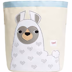 3 Sprouts SP3IBNLLM, Boîte de rangement de jouets, Blanc, Autonome, Image, Motif animal, Rond