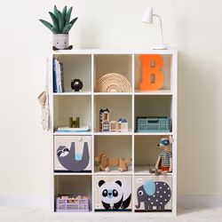 3 Sprouts SP3IBXSLO Boîte de rangement Carré Polyester Beige, Noir, Bleu, Gris, Blanc - Vue supplémentaire 4