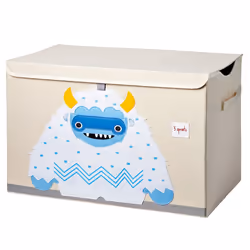 3 Sprouts ITCYET, Boîte de rangement de jouets, Blanc, Autonome, Image, Rectangulaire, Polyester