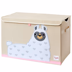 3 Sprouts SP3ITCLLM, Boîte de rangement de jouets, Blanc, Autonome, Image, Motif animal, Rectangulaire