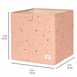 3 Sprouts 812895002355 Boîte de rangement Carré Polyester Rose