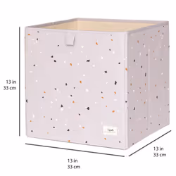 3 Sprouts 812895002379 Boîte de rangement Carré Polyester Gris clair