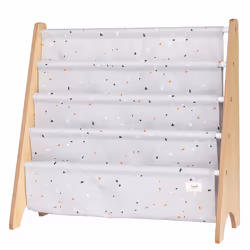 3 Sprouts terrazzo, Gris clair, Bibliothèque à compartiments, Garçon/Fille, Motif, Panneaux MDF, Polyester, Polyester