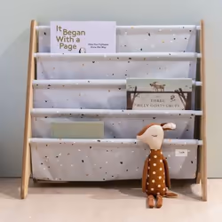 3 Sprouts terrazzo 4 étagères Gris clair Bibliothèque à compartiments