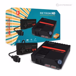 Hyperkin RetroN 1 HD, NES / SNES / Genesis, Noir, Rouge, NTSC, PAL, 720p, 330,2 mm, 203,3 mm