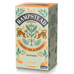 Hampstead Tea Grüntee Ingwer demeter, Thé vert, Boîte en papier, 20 pièce(s)