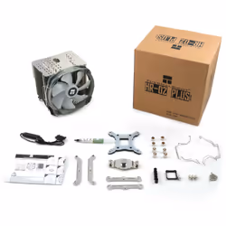 Thermalright HR-02 Plus Processeur Dissipateur thermique/Radiateur 14 cm Argent, Blanc 1 pièce(s)