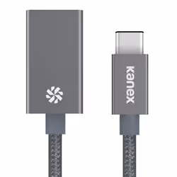 Kanex USB-C - USB-A 21cm, 0,21 m, USB C, USB A, USB 3.2 Gen 1 (3.1 Gen 1), Mâle/Femelle, Gris