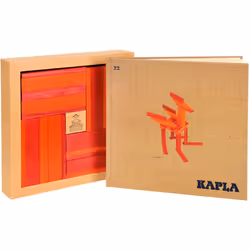 Kapla 40 Rouge Et Orange + Livre, 3 an(s), Bois, 41 pièce(s), 1 kg