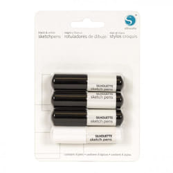 Silhouette SILH-PEN-BLK marqueur 4 pièce(s) Noir, Blanc