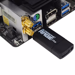 Patriot Memory Supersonic Rage Lite lecteur USB flash 64 Go USB Type-A 3.2 Gen 1 (3.1 Gen 1) Noir, Bleu - Vue supplémentaire 4