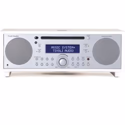 Tivoli Audio Music System+, Système micro audio domestique, Argent, Blanc, DAB+, FM, Bleu, CD, Rotatif