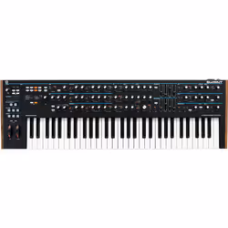 Novation Summit, Synthétiseur analogue, Choeur, Délai, Overdrive, Rotatif, Orange, Noir, OLED