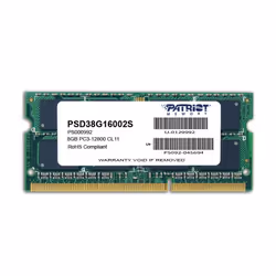 Patriot Memory 8GB PC3-12800, 8 Go, 1 x 8 Go, DDR3, 1600 MHz, 204-pin SO-DIMM