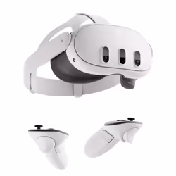 META Quest 3, Casque de visualisation dédié, Noir, Blanc, 10 an(s), Monochromatique, 110°, 96°