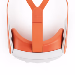 META Protection faciale Quest 3 et sangle de maintien (Orange sanguine)