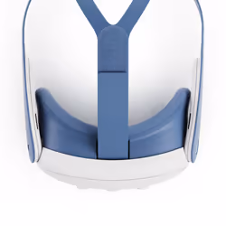 META Protection faciale Quest 3 et sangle de maintien (Bleu primaire)