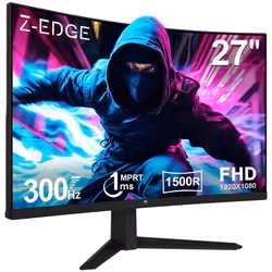 Ecran Pc Gamer Z-EDGE UG27S Incurvé 27 300Hz 1ms MPRT FreeSync FHD 1500R VA 4000:1 VESA 100*100mm