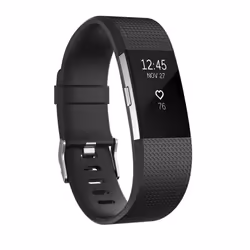 Fitbit Charge 2, Bracelet connecté, OLED, Imperméable, Noir