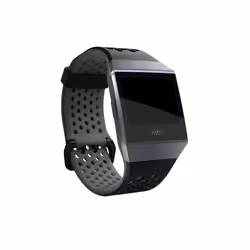 Fitbit FB-164SBBKS Bande Noir Aluminium, Élastomère