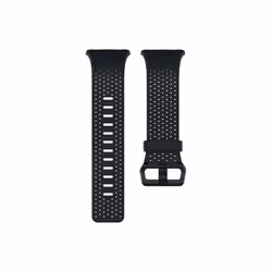 Fitbit FB-164LBNVS Bande Noir Aluminium, Élastomère