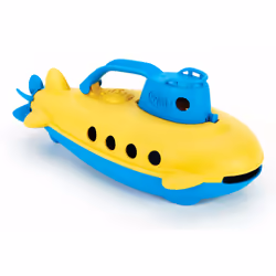 Green Toys Submarine, Jouet de bain, Garçon/Fille, Bleu, Jaune
