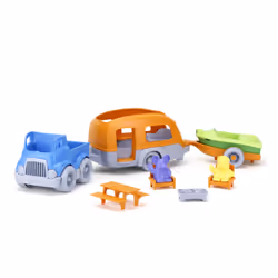 Green Toys RV Camper Set, Action/Aventure, 2 an(s), Marron, Vert, Gris, Jaune, Plastique