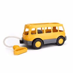 Green Toys Pull Along School Bus Wagon, 18 mois, 4 roue(s), Gris, Jaune
