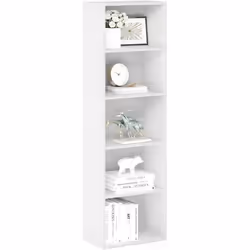 Étagère - Furinno - 11055 - Bois - Blanc - 5 niveaux