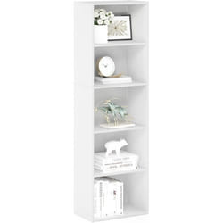 Étagère - Furinno - 11055 - Bois - Blanc - 5 niveaux