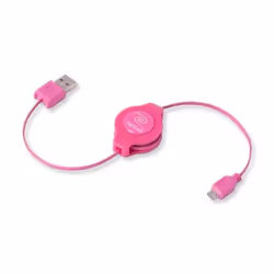 ReTrak EUCABLEMICPK, 1 m, USB A, Micro-USB A, USB 2.0, Mâle/Mâle, Rose