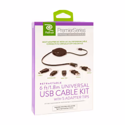 ReTrak ETPRU6M câble USB 1,8 m USB 1.1 USB A USB C/Micro-USB B/Mini-USB B/Lightning Noir