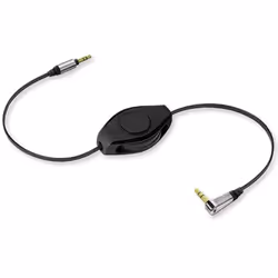 Câble audio jack-jack 3.5 mm - RETRAK - Rétractable - 150 m - Enrouleur intégré - Smartphone