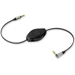 Câble audio jack-jack 3.5 mm - RETRAK - Rétractable - 150 m - Enrouleur intégré - Smartphone