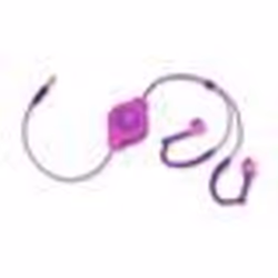 Écouteurs intra-auriculaires - RETRAK - Retractable - Rose et violet - Sport - Filaire