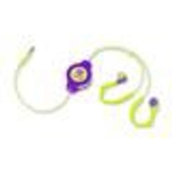 Écouteurs intra-auriculaires - RETRAK - Sport - Filaire - Violet/jaune - Résistant à la transpiration
