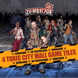 Asmodee Zombicide - 4 Toxic City Mall Game Tiles, Jeu de société, Guerre, 14 an(s), Edition de voyage, Jeu familial