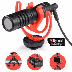 Joby JB01643-BWW, Microphone de caméscope, 35 - 18000 Hz, Avec fil, 3,5 mm (1/8"), Noir, Rouge, Acrylonitrile-Butadiène-Styrè ...