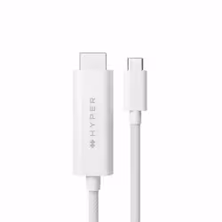 HYPER HD6007WHGL câble HDMI 2,5 m USB-C HDMI Type A (Standard) Blanc - Vue supplémentaire 3