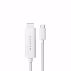 HYPER HD6007WHGL câble HDMI 2,5 m USB-C HDMI Type A (Standard) Blanc - Vue supplémentaire 4
