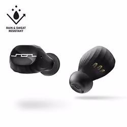 Écouteurs Bluetooth 2.0 Amps Air Sol Republic Noirs 3 Heures dautonomie-Étui de Recharge avec 15 utilisations SOL-EP1195B