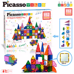 PicassoTiles 152pc Magnetic Tiles set - Vue supplémentaire 5
