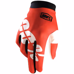 100% iTrack Gants de Motocross, blanc-rouge, taille XL pour Hommes