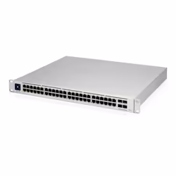 Ubiquiti UniFi Pro 48-Port PoE Géré L2/L3 Gigabit Ethernet (10/100/1000) Connexion Ethernet, supportant l'alimentation via ce port (PoE) 1U Argent