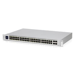 Ubiquiti UniFi USW-48-POE-EU commutateur réseau Géré Gigabit Ethernet (10/100/1000) Connexion Ethernet, supportant l'alimentation via ce port (PoE) Argent